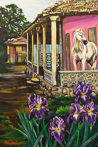 Horse on a Porch - ArtLifting