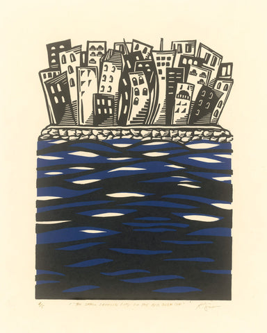 The Small Crowded City on the Big Deep Sea - ArtLifting