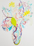 Floral Green Leaf Original Artwork Alicia Sterling Beach