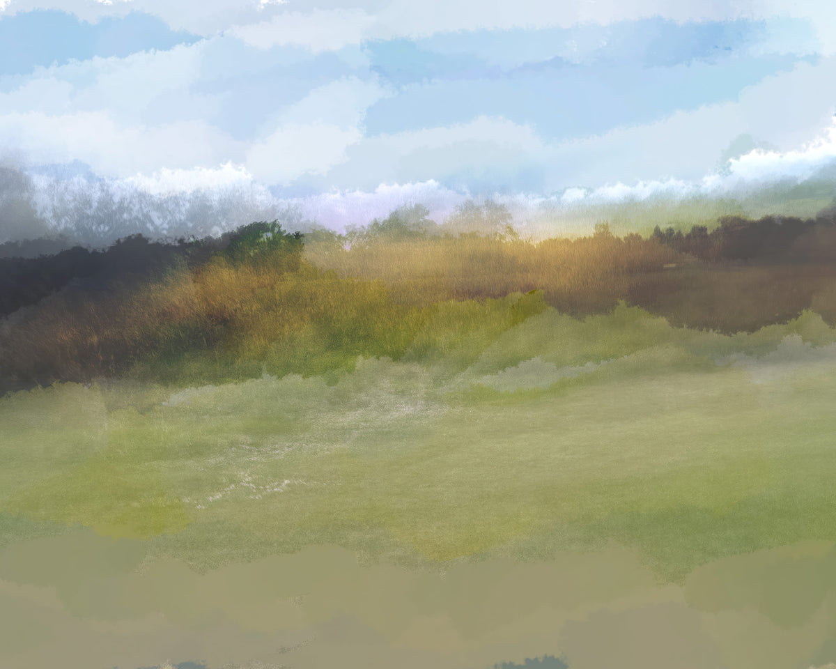 Level Playing Field Abstract Green Fields in Abstract – ArtLifting