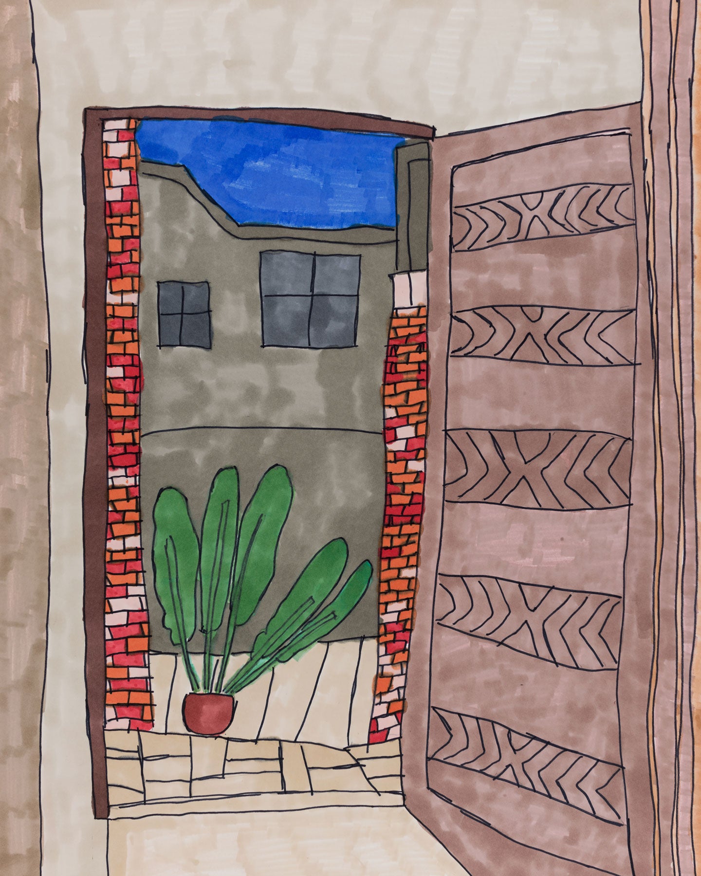 Edgar Miller House Entrance Print Dewayne Jenkins