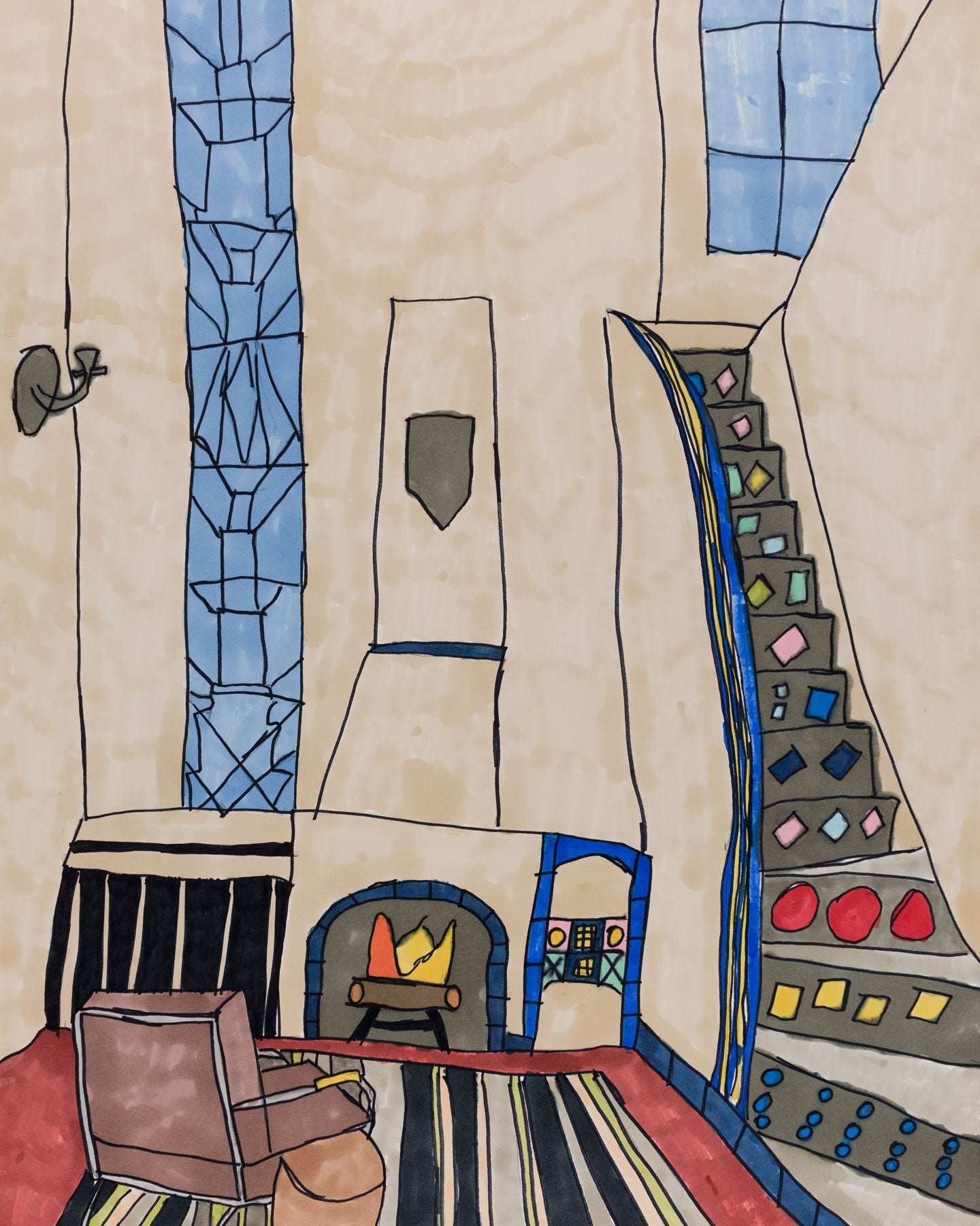 Edgar Miller House Staircase Print Dewayne Jenkins