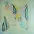Beautiful Marks on a Sage Green Canvas Original Artwork Elizabeth Gauss