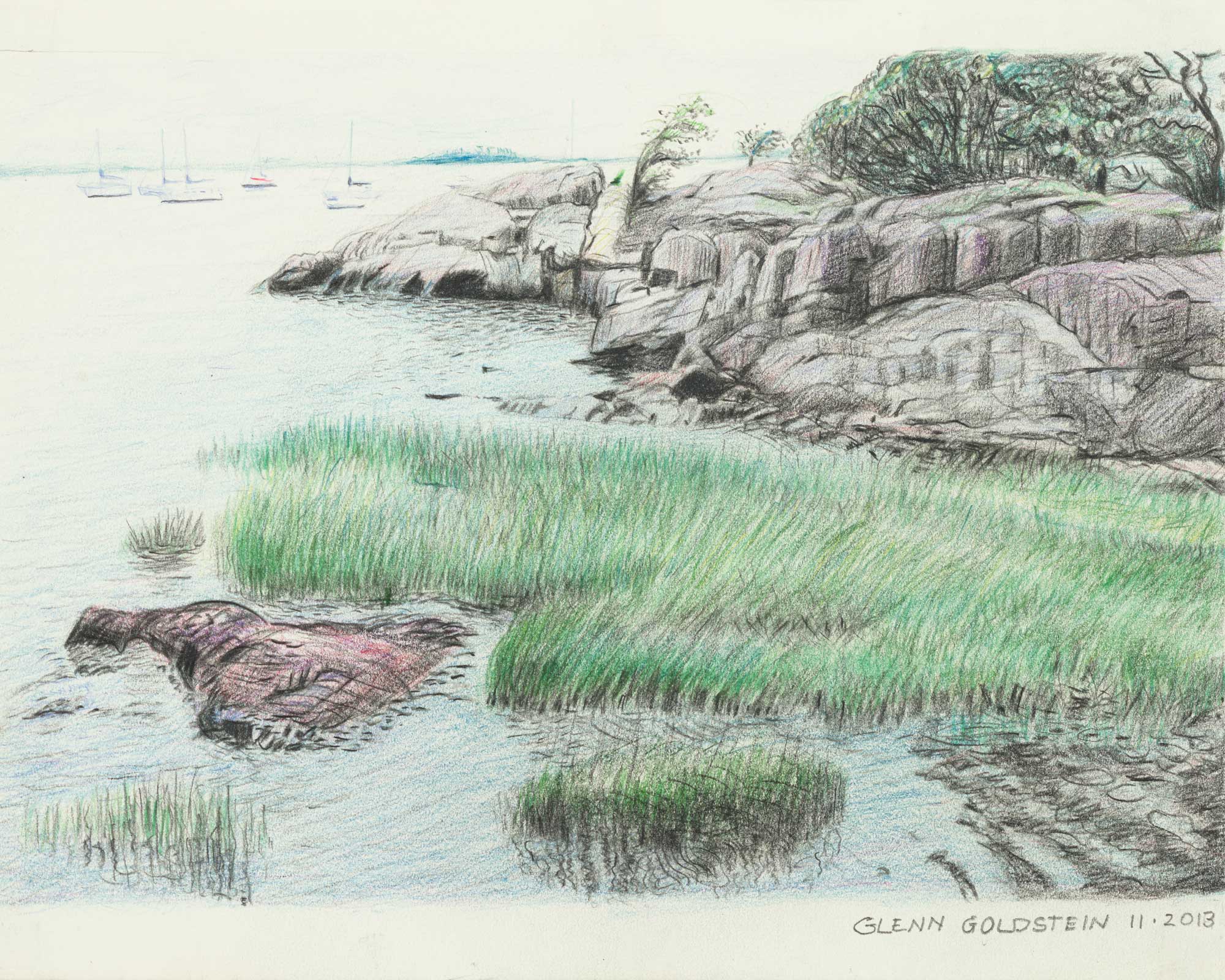 Larchmont Park Shoreline Print Glenn Goldstein