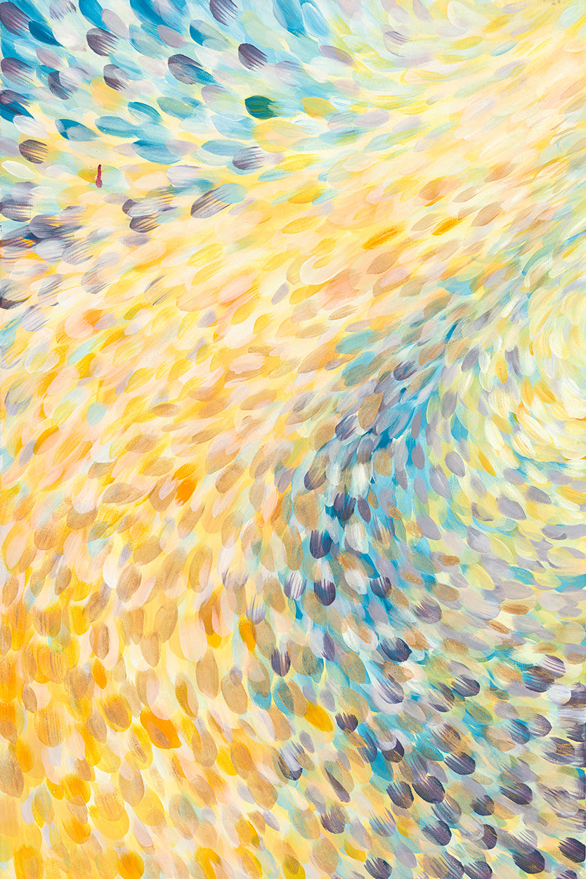 Untitled 1: Golds & Blues, Meditation Motion Series Print Hannah Garrison