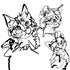 Cursive Cats I-III Print Lindsey Holcomb