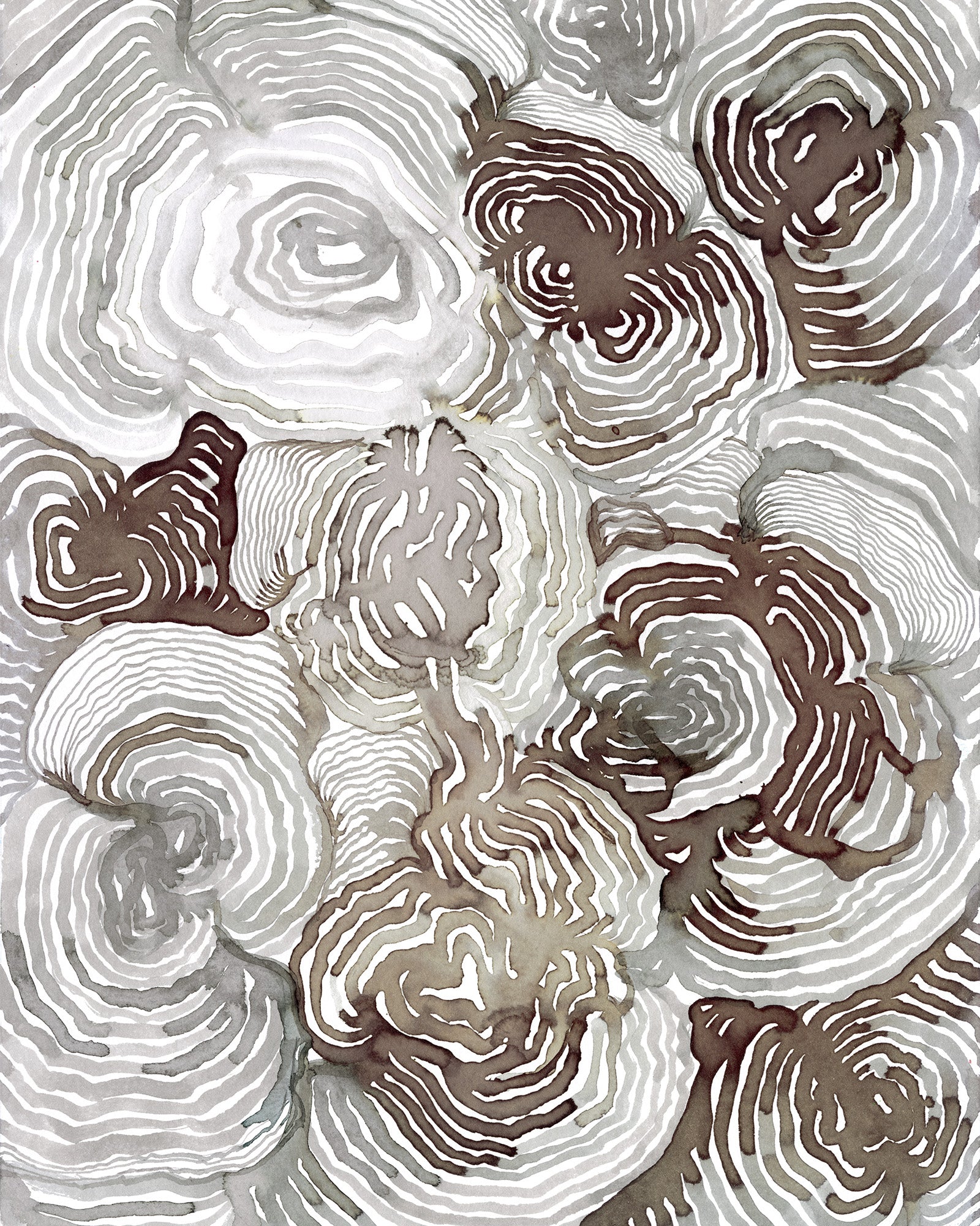 Tidal Forms: Gris Print Lindsey Holcomb
