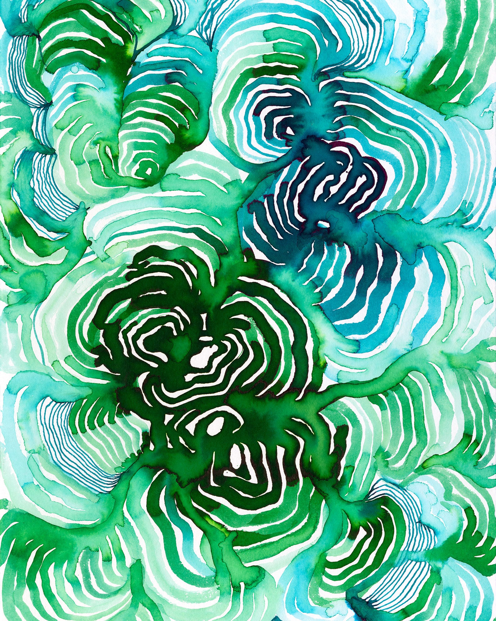 Tidal Forms: Verde Print Lindsey Holcomb