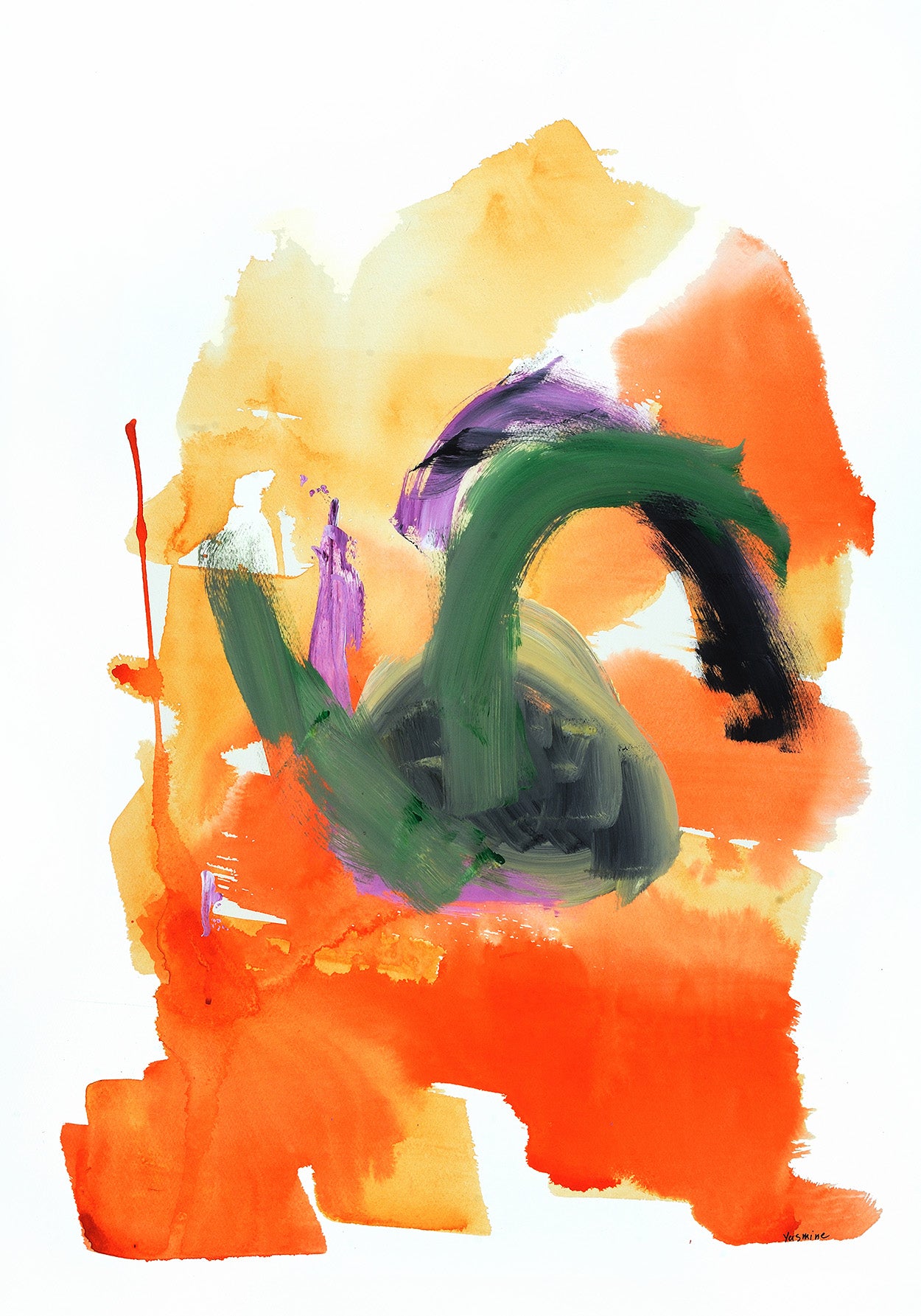 Swan Print Yasmine Iskander