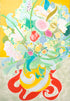 Floral Cadmium Yellow Print Alicia Sterling Beach