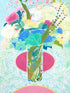Floral Fuschia Print Alicia Sterling Beach