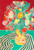 Floral Stripes Print Alicia Sterling Beach