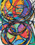 Colorful Crazy Chaotic World 1 Print Christina Culverhouse