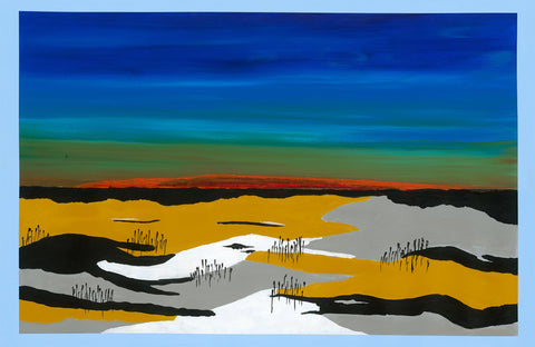 The Sunset at the Reed Fields - ArtLifting