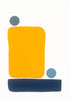 Yellow and Blue Plus Two Dots Print Kate Snow