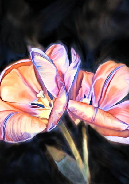 Peach Flowers - ArtLifting