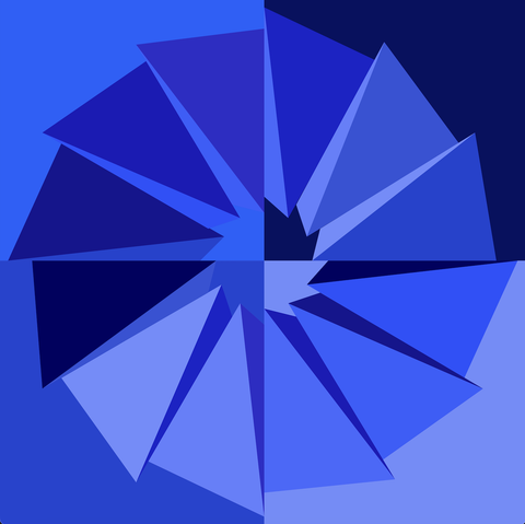 Circular Fan Blue - ArtLifting