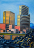 China Town with Columbia Tower Print Henry Van Voast