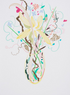 Floral Gold Print Alicia Sterling Beach