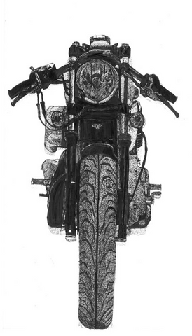 Motorcycle (Front) - ArtLifting